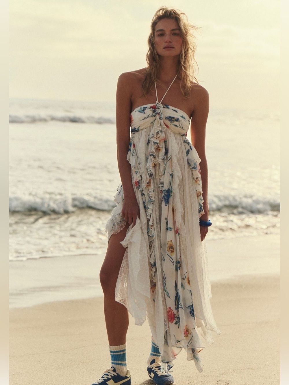 Free People Garden Party Midi Dress Whispering White NWT